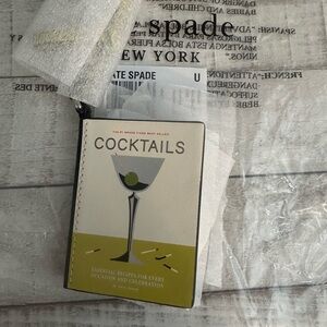 Nwt Kate spade cocktails recipe book bag charm